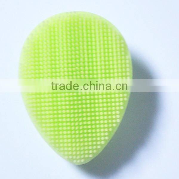 Soft food grade light pink silicone face cleaning and clearing brush
