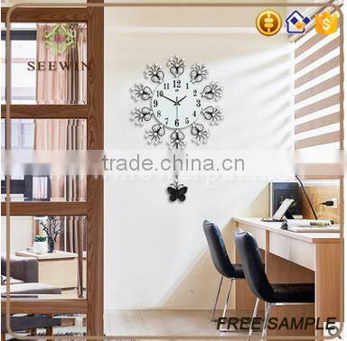 new design mute hanging wall clock decoration