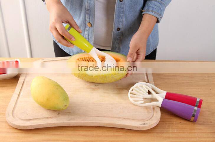 Colorful Multifunction Plastic Vegetables Fruits Remove Seeds Spoon