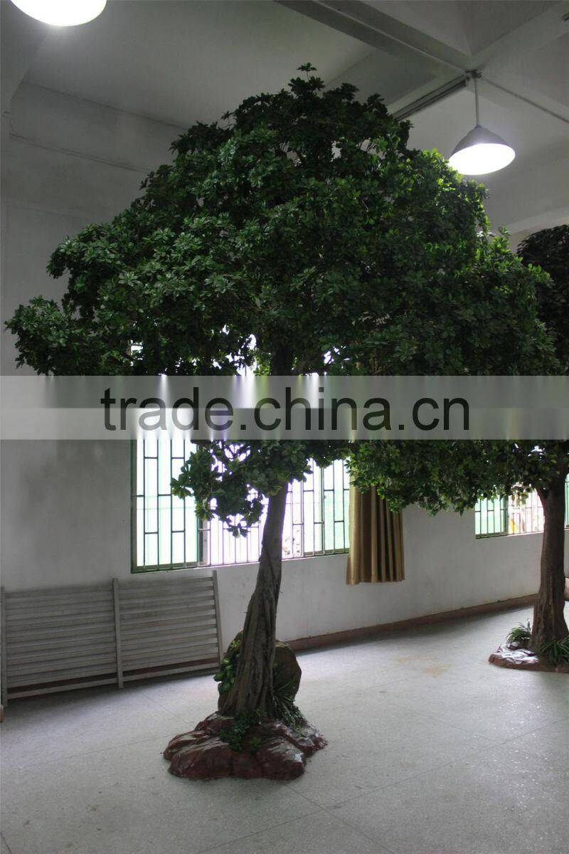 2015 factory price hot sale artificial banyan tree with real wood trunk