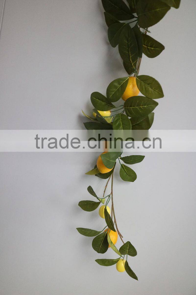 Artificial Lemon Garland With Lemon Fruits