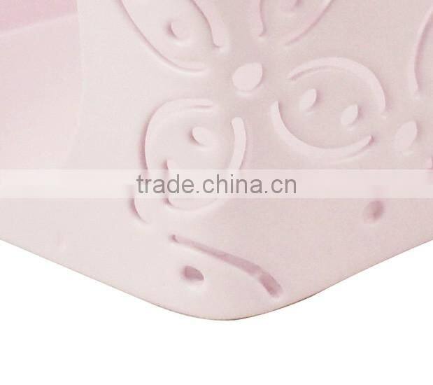 Pink Arc-shaped Metal Punched Office Desktop Note Holder