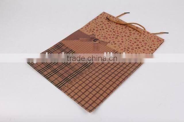 Printed Foldable Gift Bag / Retro Look Shopping Paper Bag