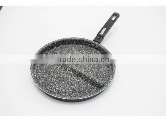 non stick marbel coating multi-use divided frying pan