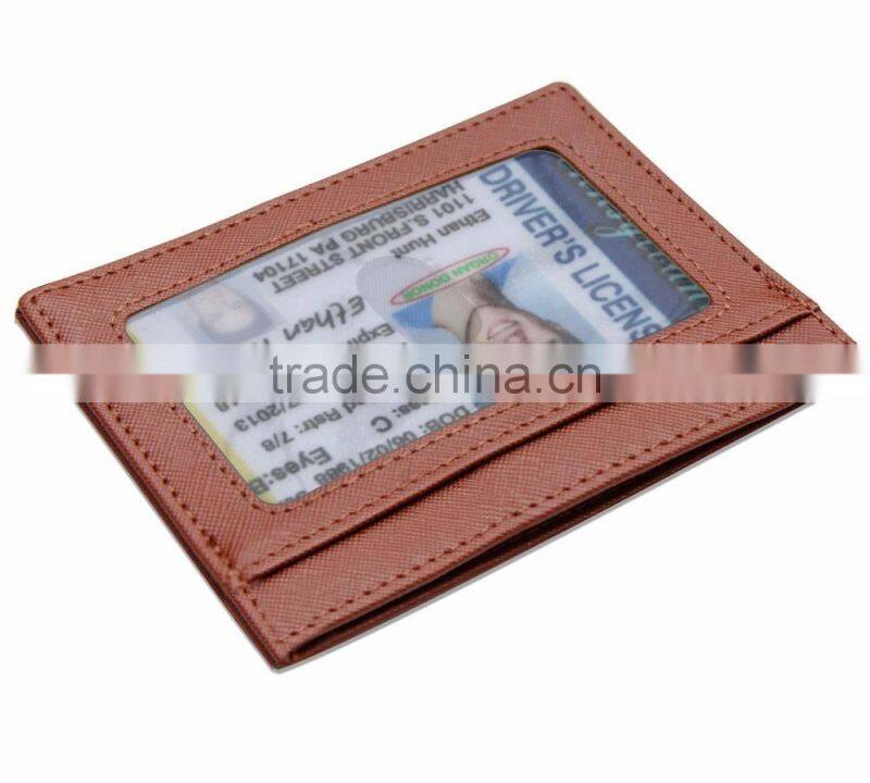 RFID Wallet Mens Slim Leather RFID Blocking Front Pocket Wallet Thin Card Holder