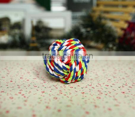 colored textile ball toys for dog pet