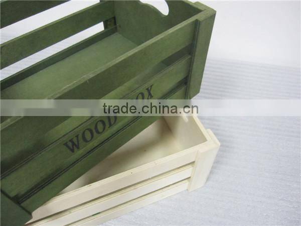 Green color plywood wooden crate for milk friut