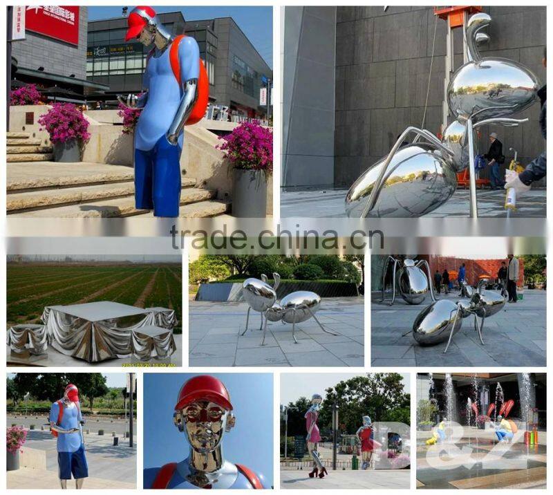 Large size metal skull decoration stainless steel sculptures