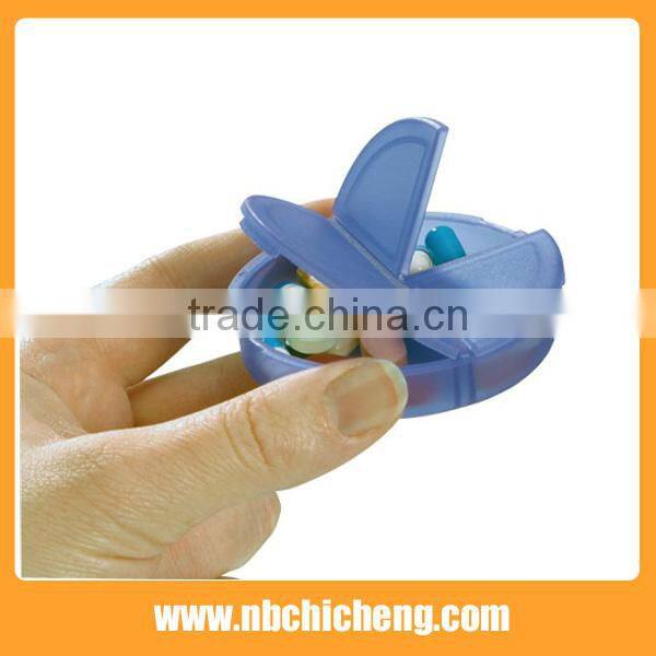 Wholesale 3 Compartment Pill Box, Round Pill Box, 3 Days Round Pill Box