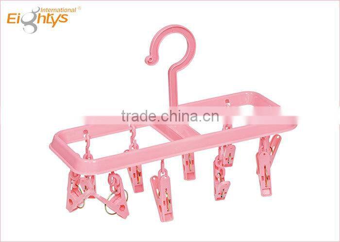 plastic hanger with clips, hangers for socks, plastic clothes peg hanger