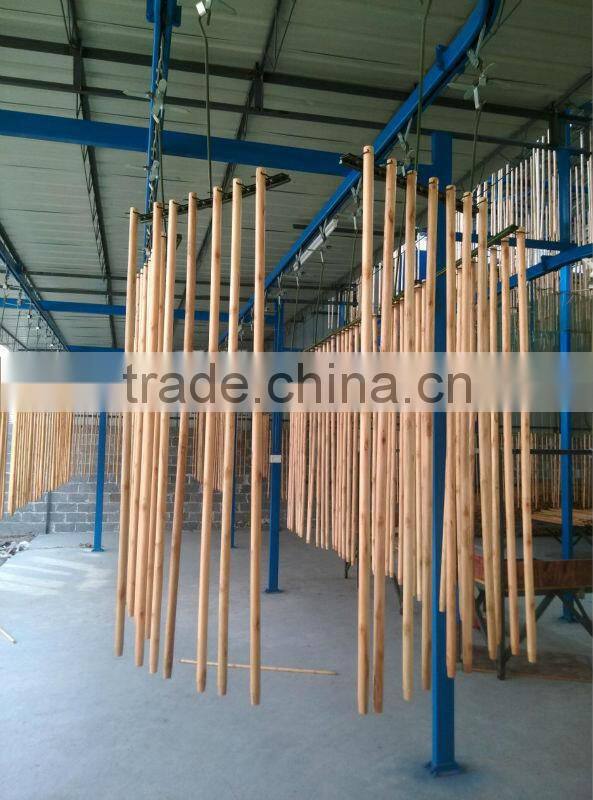 Eco-friendly eucalyptus painting wooden stick for broom and mop