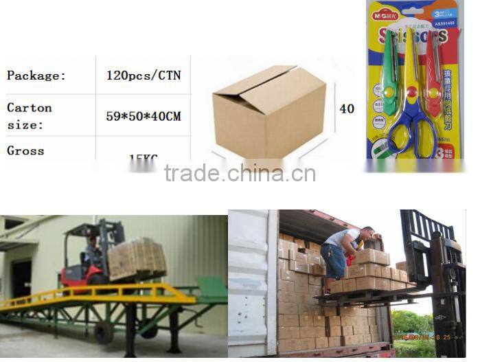 children school safety scissors 3 head interchangeable replaceable diy art student office kids hand scissors