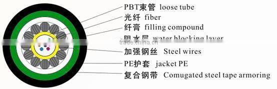 Central core tube-type optical fiber cable GYXTS