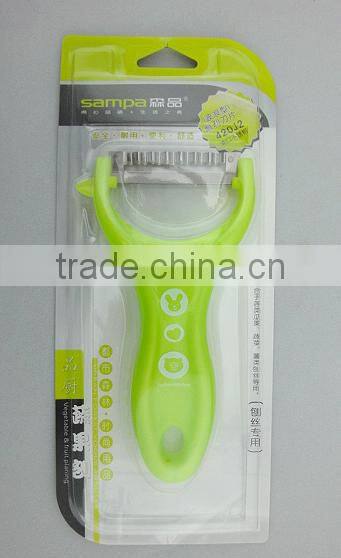 pp handle kitchen peeler with waved blade