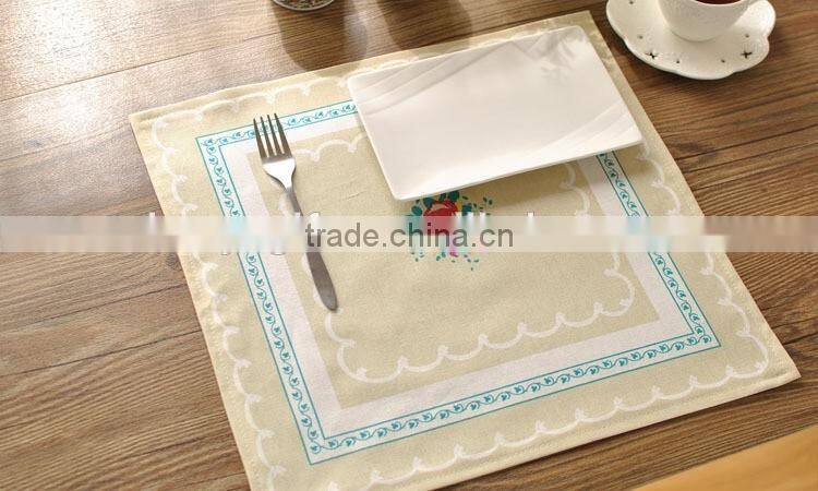Classical European Priting Table Napkin Linen Cotton Folding Design Dinner Napkin
