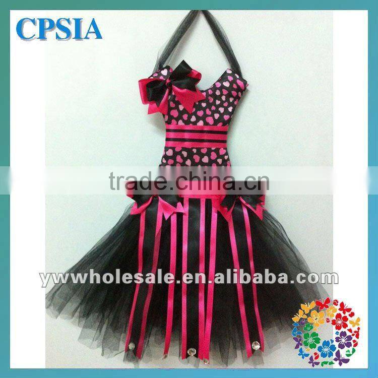 Christmas new red with green sequin tutu bow holder with many style