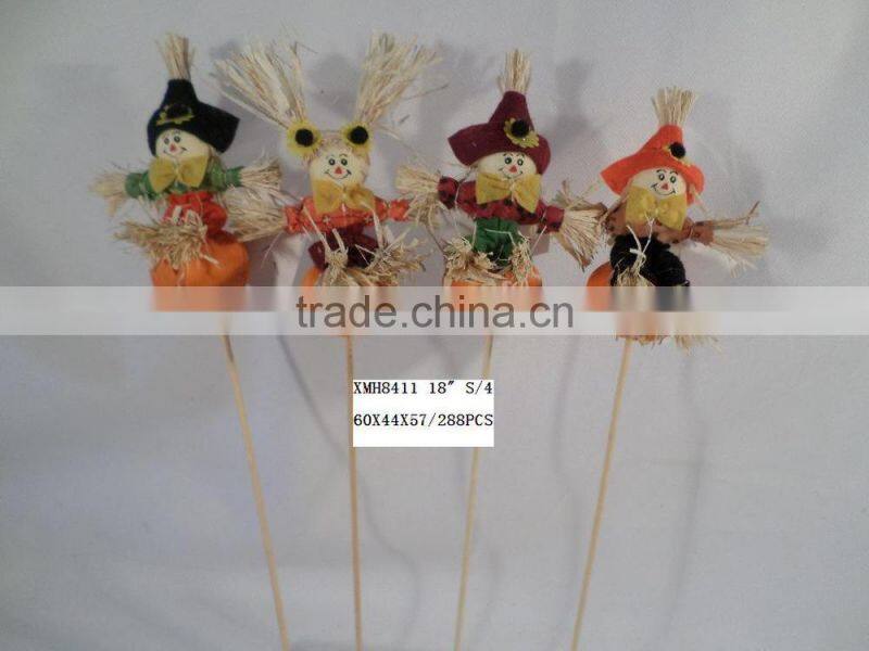 cute scarecrow with stick gift for hollewen