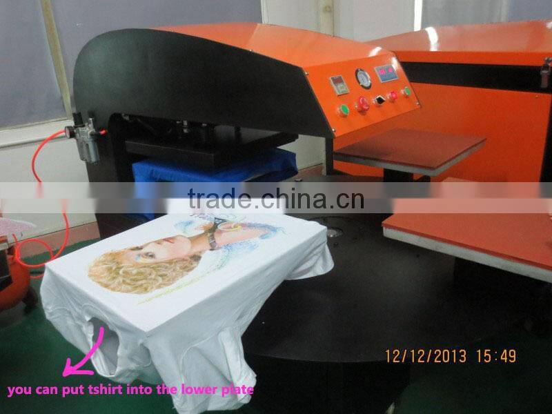 Garments clothing heat transfer machine four stations heat press