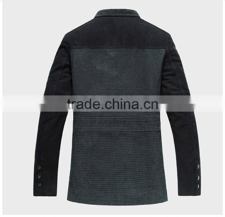 2016 new design slim fit blazer for man grid business suit 100% wool spring / autumn clothes