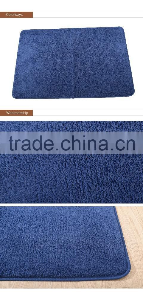 Microfiber Coral Fleece Bathmat in Dark Blue,living room mats,soft feeling