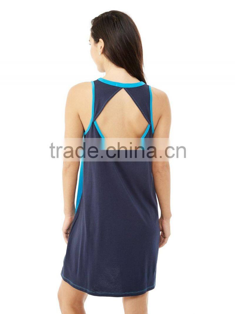 Customized cotton jersey dress/slim fit split side dress/cotton long hoodie dress