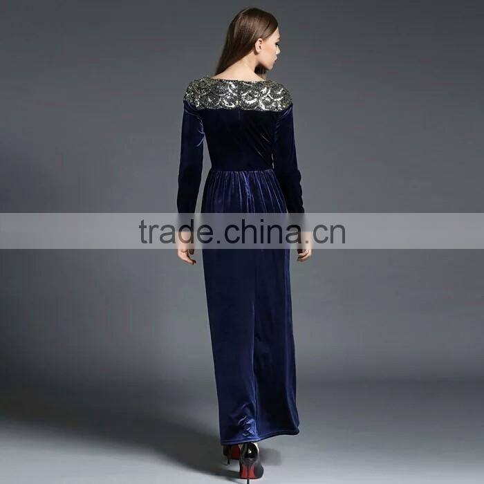 2017 Custom high quality elegant long evening ladies dress