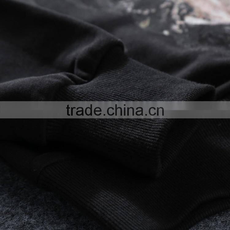 2015 Animal printing plain cotton crew long sleeve t shirt