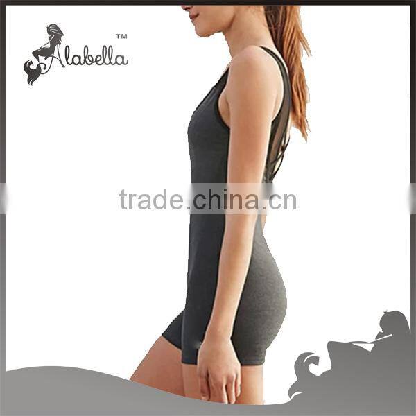 Women jumpsuit built bra with removable cups for gym wear