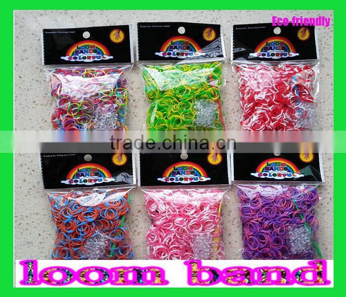new arrival crazy selling rainbow rubber loom bands wholesale from China