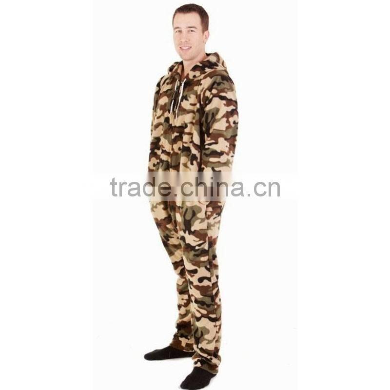 Custom high quality trendy plus size camo onesie adult