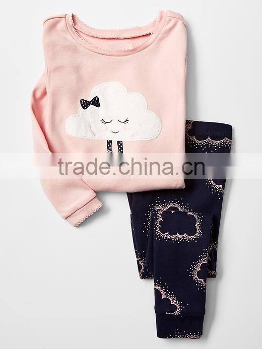 Love Embroidered pajamas for kids