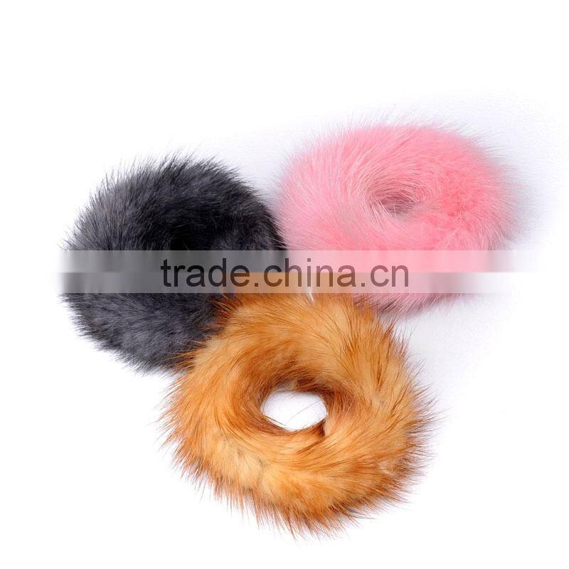 Factory directly wholesale high quality and pretty girl hair mink fur hair accessories