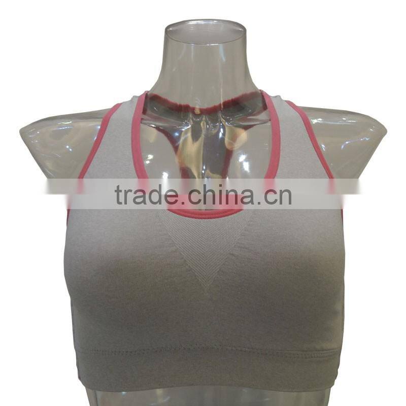 Seamless straps sprots bra wire free sports wear underwear sexy women bra