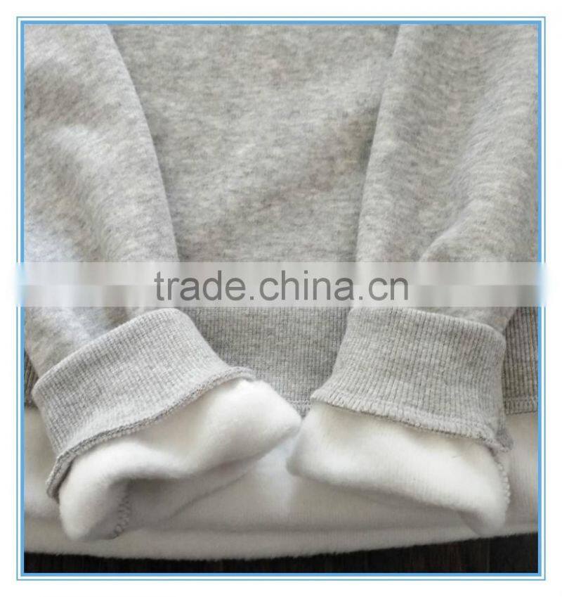 Custom pullover fleece hoodie for winter , custom printing kids crewneck sweatshirt