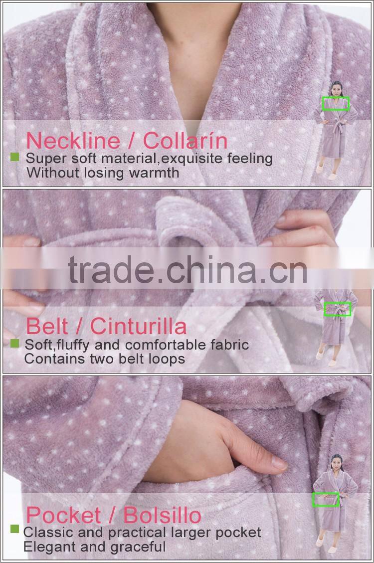 Women dots printed women arab robe hook pointe