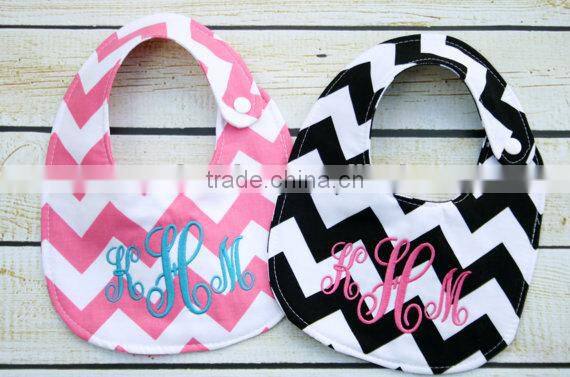 Personalized Seersucker Monogrammed Bib