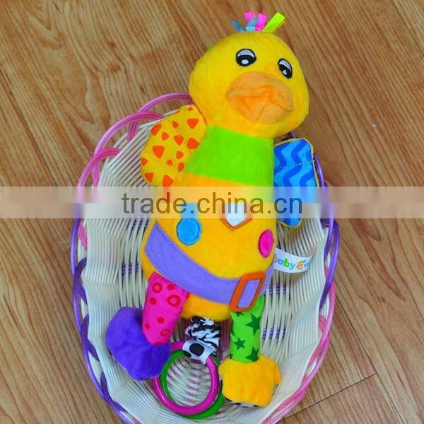 Funny chick pulling musical Plush toys baby educational plush toys for kids