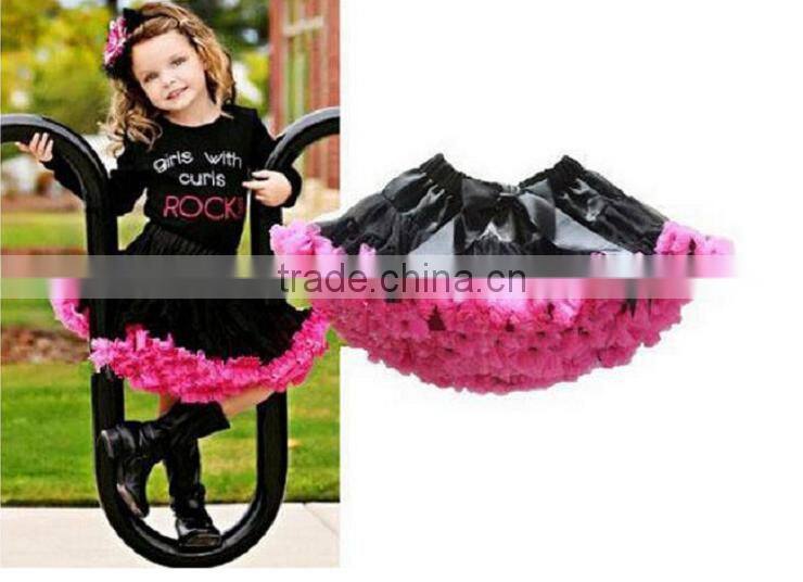 2016 Multi color Fluffy Chiffon casual Pettiskirt for dance girls