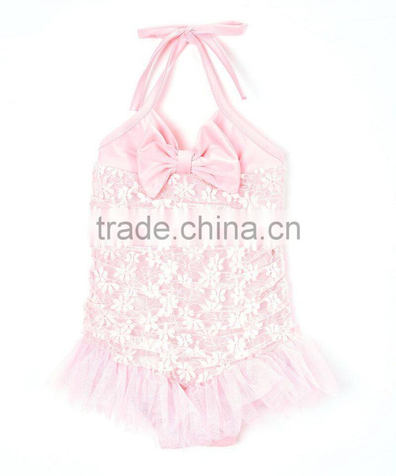Hot Selling Girl Halter Dress Light Pink Halter One-Piece Girl Summer Halter Fashion Girl Clothing G-NP-S905-143