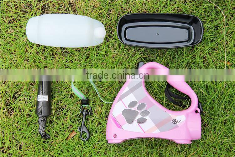 R1957H Hands Free Nylon Dog Leash Dog Lead Dog Jogging Leash With Waste Bag Collector
