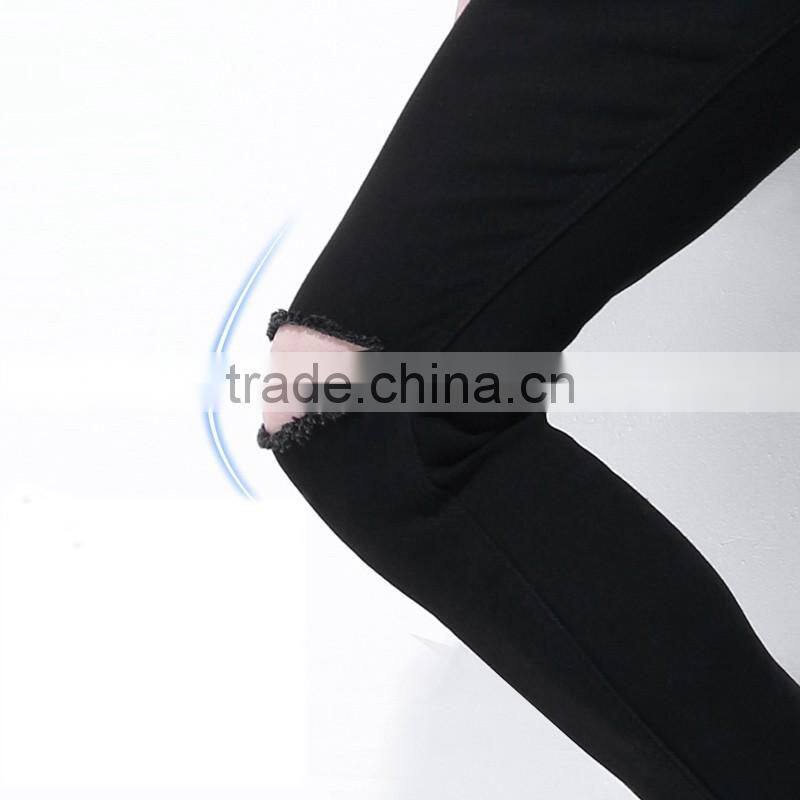 fashion broken hole men's jeans pant slim fit trousers