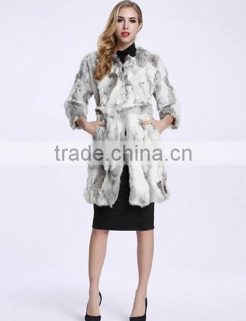 Short paragraph round neck seven sleeves fur coat autumn and winter women fashion warm wholesale custom