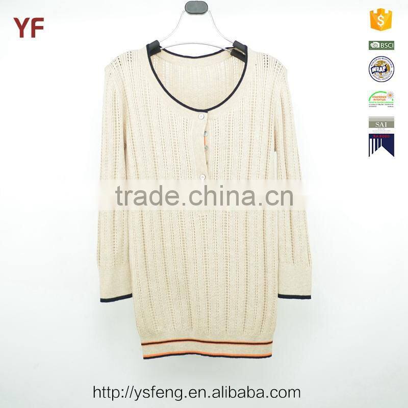 Ladies Winter Long Sweater Design Women Knitted Sweater