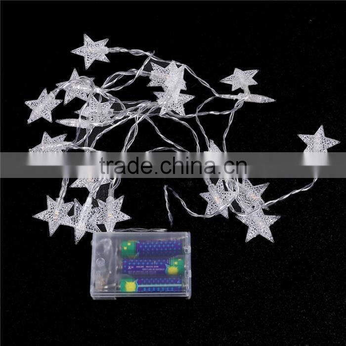 PVC LED String Fairy Lights Christmas Wedding Party Decor Transparent Clear Star 2.5m long