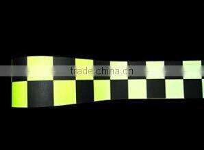 Colorful customized checkered reflective pvc tape for cloth