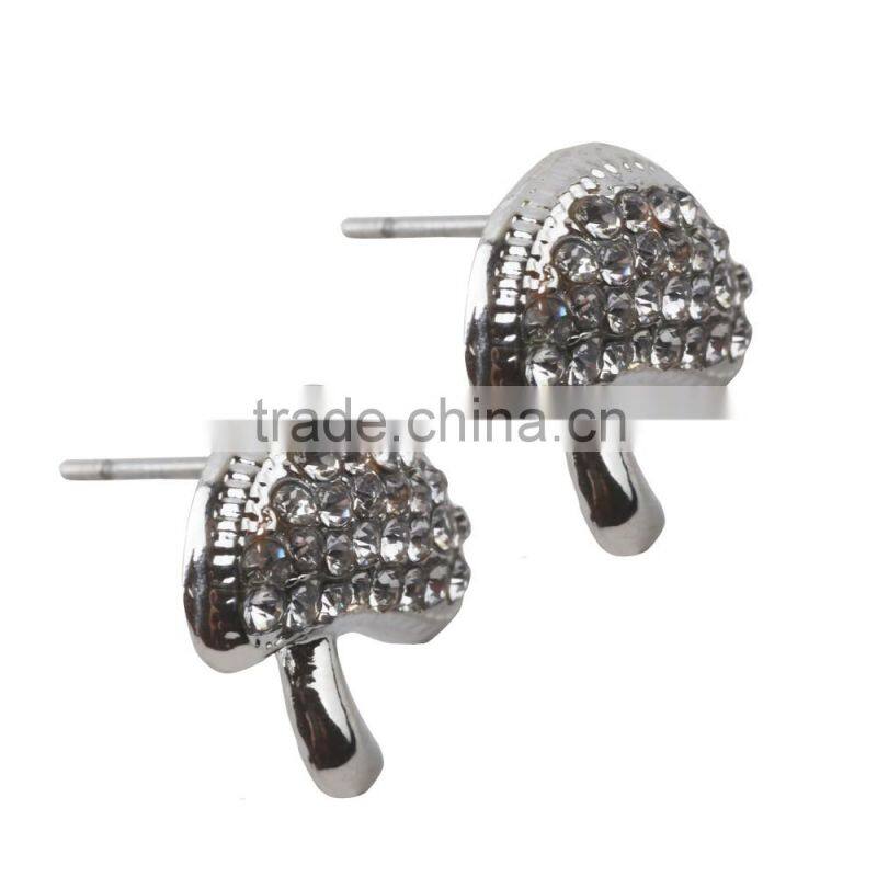 Customized Lovely Mushroom Pattern Sterling Silver 925 Earrings Young With Lowest Price Made In China Wholesale