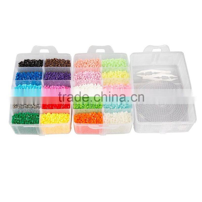 2400Pcs 24 Color Hama Beads 5MM Perler Beads DIY Creative Puzzles Tangram Jigsaw Board Educational Baby Kid Toys Gifts