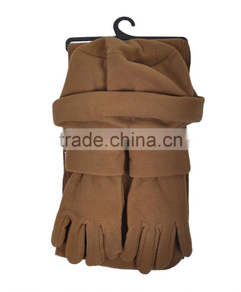polyester colorful scarf hat & glove set