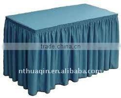 Table skirting with shirred pleat box pleat polyester table skirts fashion wedding table linen