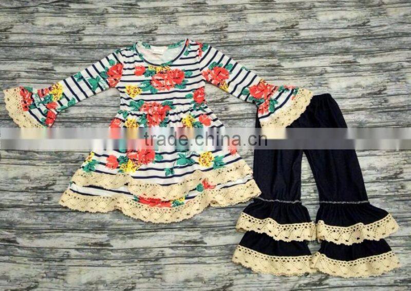 Easter boutique kids clothing remake girl rabbit print outfits spring boutique girl clothing sets